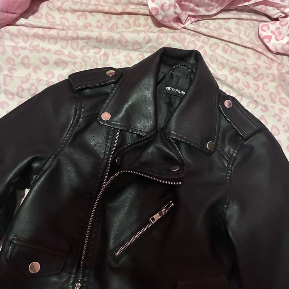 PrettyLittleThing Black Leather Jacket